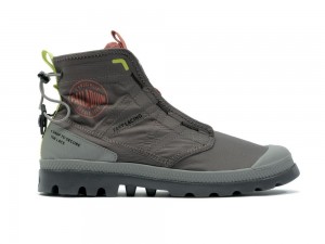 Asphalt Grey Men Palladium PAMPA TRAVEL LITE RS High Tops Shoes USA | JZL-150387