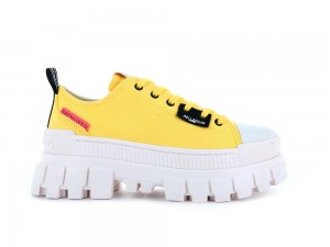 Aurora Yellow Women Palladium REVOLT LO TX Low Tops Sneakers USA | PLI-542137