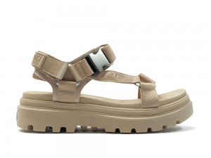 Beige Tan Women Palladium PALLACRUISE STRAP Sandals USA | OGA-218450