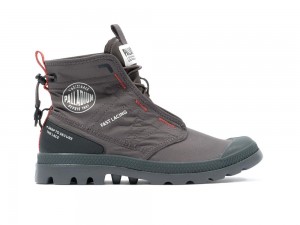 Beluga Grey Men Palladium PAMPA TRAVEL LITE RS High Tops Shoes USA | LSD-852470