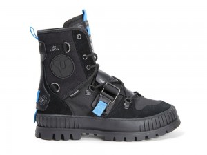 Black Kids' Palladium PALLASHOCK X DESTINY High Top Boots USA | SOC-410769