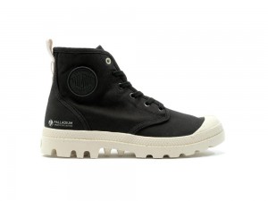 Black Kids' Palladium PAMPA HI ZIP ORGANIC High Top Boots USA | YIN-036815