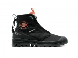 Black Kids' Palladium PAMPA TRAVEL LITE RS High Top Boots USA | YQM-184206