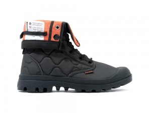 Black Men Palladium BAGGY RE-QUILTED High Tops Shoes USA | SBC-025364