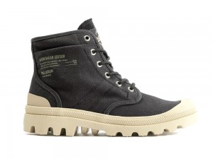 Black Men Palladium PALLABROUSSE WORKWEAR High Top Boots USA | KZP-240196