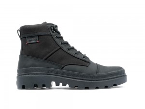 Black Men Palladium PALLATROOPER ROUGH High Top Boots USA | AGQ-619052