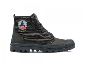 Black Men Palladium PAMPA HI DARE RHONA High Tops Shoes USA | TUM-253469