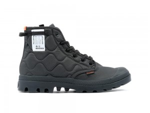 Black Men Palladium PAMPA RE-QUILTED High Tops Shoes USA | YDR-194073