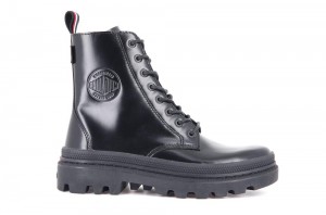 Black / Black Men Palladium PALLATROOPER OFF-1 High Top Boots USA | ISA-713025