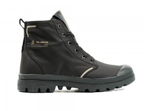 Black / Black Men Palladium PAMPA LITE+ RECYCLE WP+ High Top Boots USA | XAO-253160