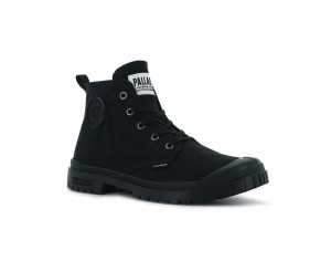 Black / Black Men Palladium PAMPA SP20 HI CANVAS High Tops Shoes USA | JPQ-367214