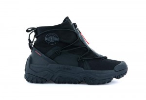 Black / Black Women Palladium OFF-GRID HI ZIP WATERPROOF + Low Tops Sneakers USA | DXJ-936104