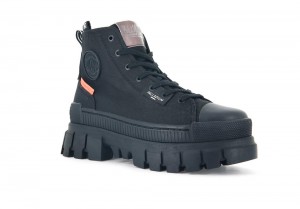 Black / Black Women Palladium REVOLT HI TX High Top Boots USA | DNL-416897