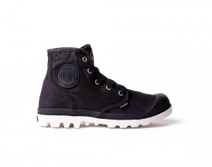 Black / Marshmallow Women Palladium PAMPA HI High Top Boots USA | SMX-953172