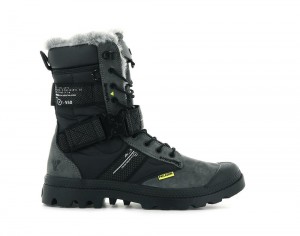 Black / Raven Men Palladium PAMPA EUROPA TACTICAL X DESTINY High Top Boots USA | MXZ-104289