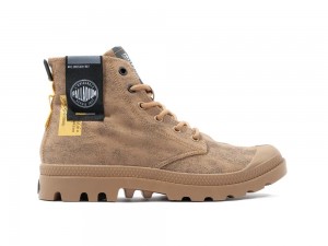 Cannela Brown Men Palladium PAMPA SURPLUS High Tops Shoes USA | ZYJ-753192