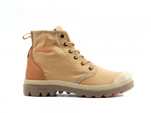 Caramel Brown / Cinammon Kids' Palladium PAMPA LITE+ RECYCLE WP+ High Top Boots USA | JUT-942017