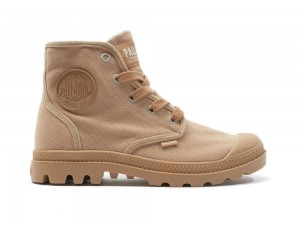 Chai Tan Brown Women Palladium PAMPA HI High Tops Shoes USA | HWF-017654