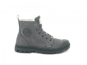 Cloudburst / Charcoal Grey Women Palladium PAMPA HI ZIP WL High Tops Shoes USA | YBI-857241