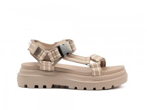 Cuban Sand Brown Women Palladium PALLACRUISE PARIS Sandals USA | NFE-687035