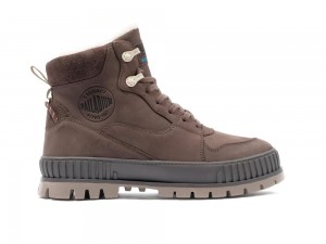 Dear Brown Men Palladium PALLASHOCK WARM WP High Tops Shoes USA | XDN-917653