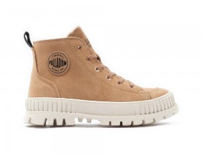 Dear Brown Men Palladium PALLASHOCK ZIP WARM High Tops Shoes USA | UQY-617984