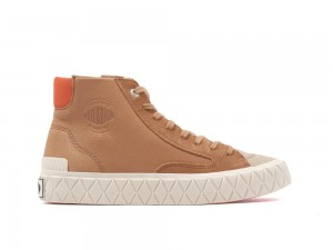 Dear Brown / Firecracker Women Palladium PALLA ACE CHUKKA SUEDE High Tops Shoes USA | CXB-241083