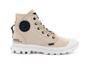 Desert Beige Kids' Palladium PAMPA HI HTG SUPPLY High Top Boots USA | RHX-973265