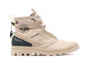 Desert Beige Men Palladium PAMPA TRAVEL LITE RS High Tops Shoes USA | PSB-062971