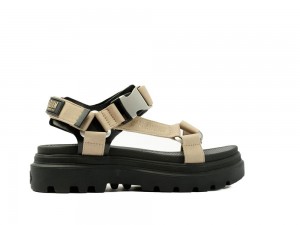 Dune Grey Women Palladium PALLACRUISE STRAP Sandals USA | XGL-357289