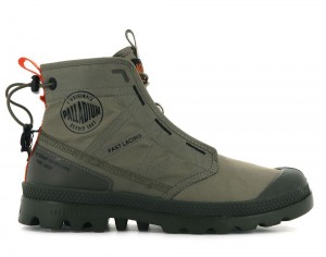 Dusky Green Men Palladium PAMPA TRAVEL LITE High Top Boots USA | WFL-281653