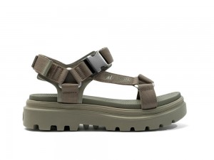 Dusky Green Women Palladium PALLACRUISE STRAP Sandals USA | BUL-367450