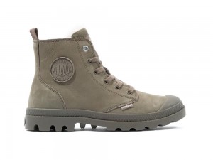 Dusky Green Women Palladium PAMPA HI ZIP WL High Tops Shoes USA | EXK-408125