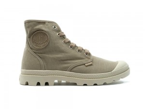 Dusky Green / Safari Men Palladium PAMPA HI High Tops Shoes USA | XCT-236147