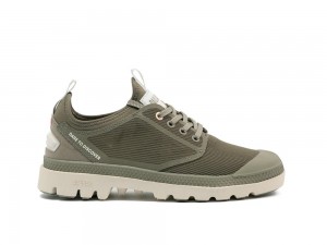 Dusky Green / Sahara Men Palladium PAMPA LITE+ LO PARIS Low Tops Shoes USA | IEL-285473