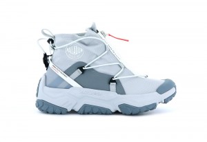 Glacier Grey Kids' Palladium OFF-GRID HI ZIP WATERPROOF + Low Top Sneakers USA | UAH-947316