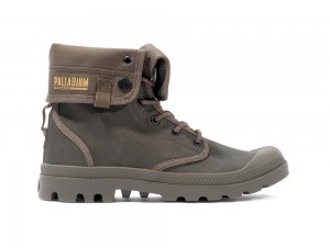 Major Brown Men Palladium BAGGY COATED High Tops Shoes USA | NQC-703812