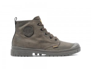 Major Brown Men Palladium PAMPA SP20 HI WAX High Tops Shoes USA | ISU-682794