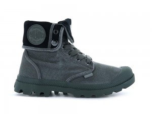 Metal / Black Men Palladium BAGGY High Top Boots USA | UKO-374652