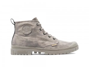 Moonrock Grey Men Palladium PAMPA SP20 HI WAX High Tops Shoes USA | EGF-102967