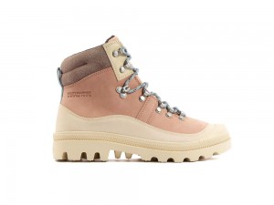 Nude Brown Women Palladium PALLABROUSSE HKR WP+ High Top Boots USA | EVA-239785