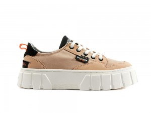 Nude Dust Pink Women Palladium PALLATOWER LO Low Tops Shoes USA | PGM-965341