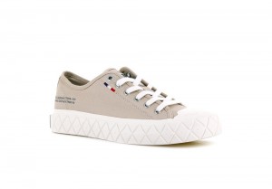 Nude Light Grey Women Palladium PALLA ACE CANVAS Low Tops Sneakers USA | ROH-238971