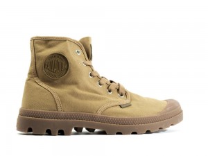 Olive Men Palladium PAMPA HI High Tops Shoes USA | GTU-419586