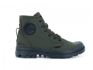 Olive Night Kids' Palladium PAMPA HI HTG SUPPLY High Top Boots USA | SEY-820691