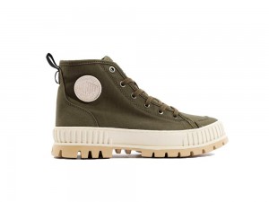 Olive Night Men Palladium PALLASHOCK ORGANIC 2 Sneakers USA | WOB-657281