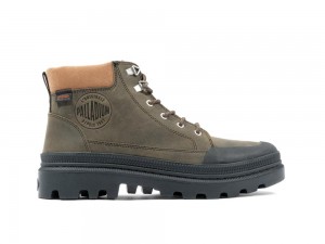 Olive Night Men Palladium PALLATROOPER CUFF WP+ High Tops Shoes USA | KZQ-961023