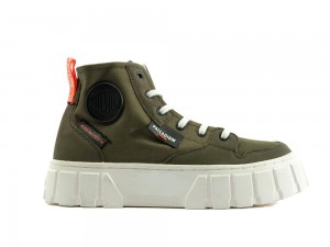 Olive Night Women Palladium PALLATOWER HI High Top Boots USA | JEA-470568