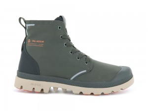 Olive Night / Beluga Kids' Palladium PAMPA LITE+ RECYCLE WP+ High Top Boots USA | OQN-508316