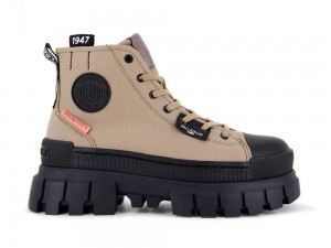 Olive Women Palladium REVOLT HI TX High Top Boots USA | BZA-067432